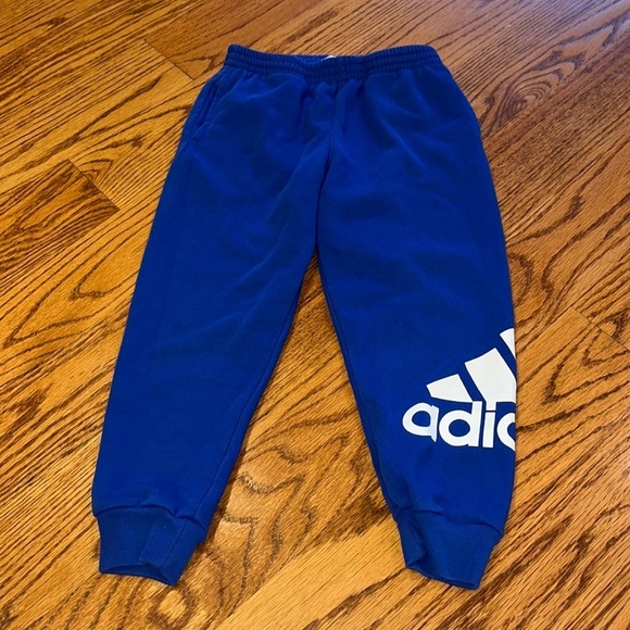 Adidas Boy’s Blue Joggers Size 6 - Picture 1 of 5